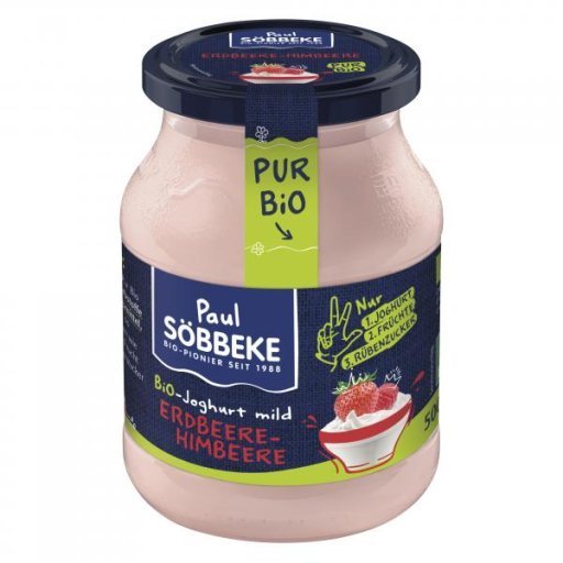 Joghurt Pur Bio Erdbeere Himbeere 3,8% 500g